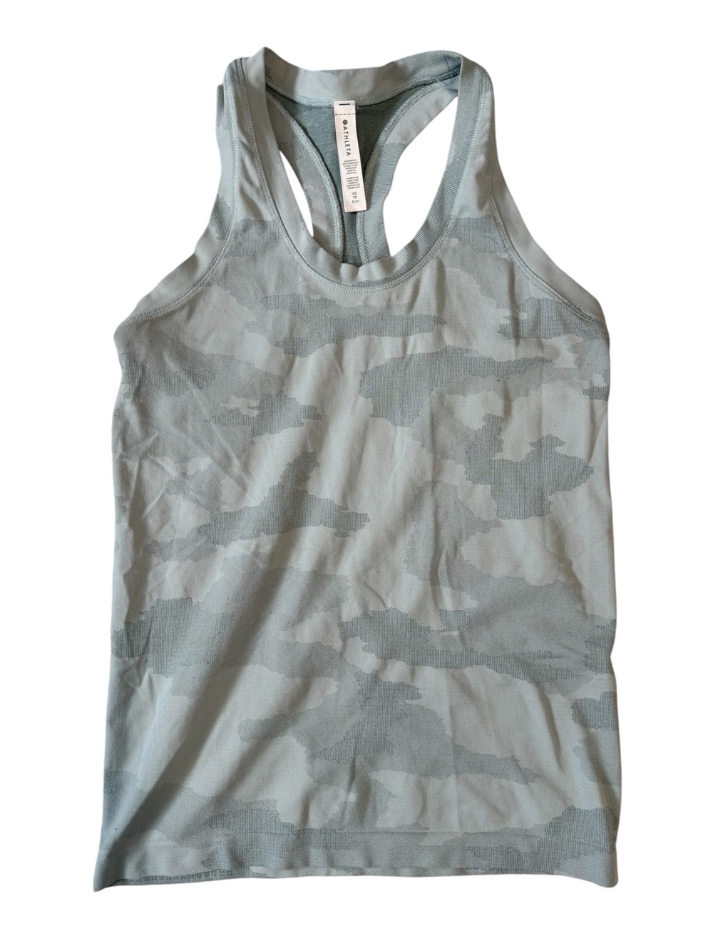Athleta Sage Green Camo Racerback Activewear Tank, XS.
